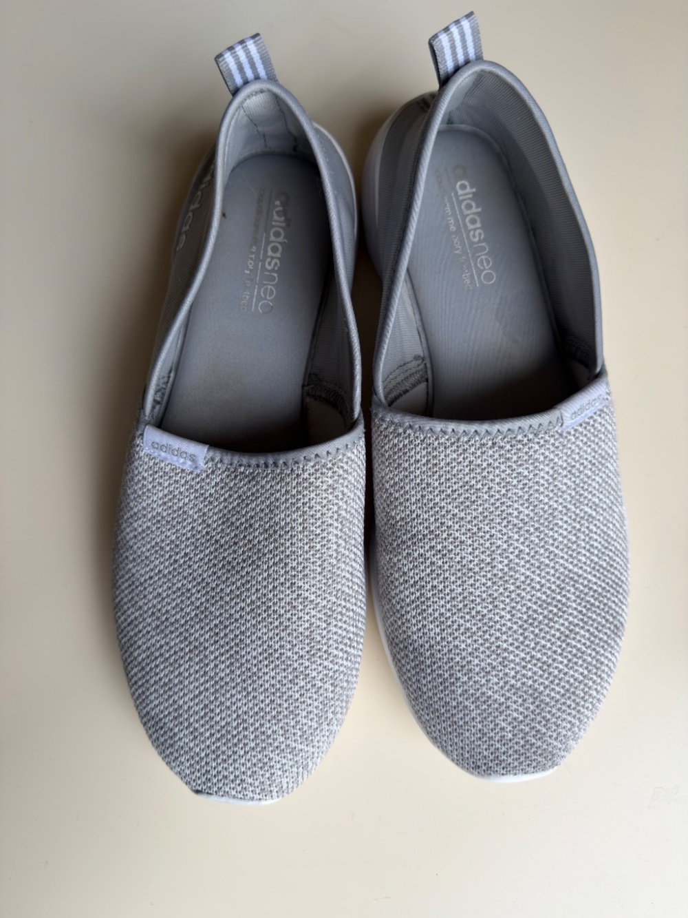 Adidas Neo Slip-on Light Gray & White Tennis Shoes – 9M women’s - Picture 6 of 11